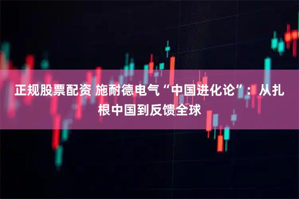 正规股票配资 施耐德电气“中国进化论”：从扎根中国到反馈全球